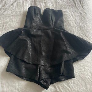 Black Peplum Jumpsuit - US S